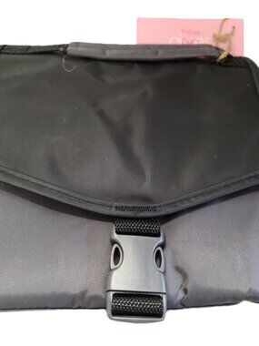 THIRTY-ONE FOLD-OVER LUNCH BAG in BLACK COLORBLOCK NEW in packaging